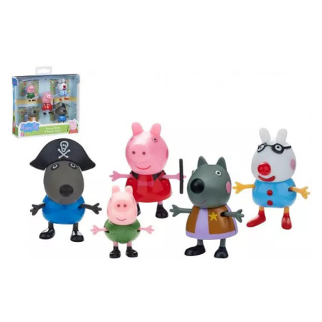 Prasátko Peppa/Peppa Pig plast set 5 figurek v maškarních šatech v krabičce 16x15x4,5cm TM Toys