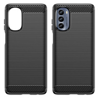 Carbon silikonové pouzdro na Motorola Moto G62 5G Black