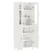 vidaXL Skříň highboard lesklá bílá 69,5 x 34 x 180 cm kompozitní dřevo