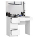 Ak furniture Kosmetický stolek se zrcadlem T-6 I 90x50 cm bílý levý