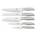 Sada nožů ve stojanu 6 ks Black Silver Metallic Line Kikoza Collection BERLINGERHAUS BH-2283