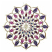 AMADEA Dřevěná dekorace mandala barevná 9 cm