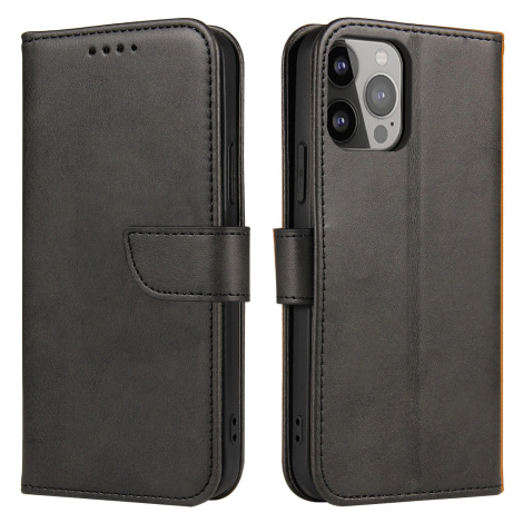 Elegantní pouzdro Magnet Case s flipovým krytem a funkcí stojánku pro iPhone 13 Pro Max černé