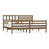 Rám postele medově hnědý masivní dřevo 200 × 200 cm, 3101111