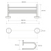 Sapho X-ROUND E polička na ručníky U typ, 600mm, chrom