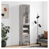 vidaXL Skříň highboard šedá sonoma 34,5 x 34 x 180 cm kompozitní dřevo