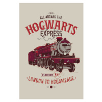 Umělecký tisk Harry Potter - Bradavický expres, 26.7x40 cm