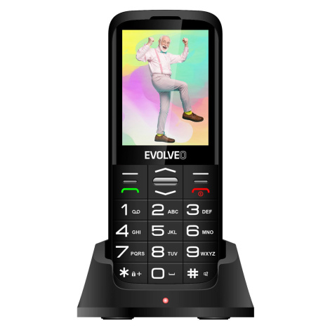 Evolveo EasyPhone XO s nabíjecím stojánkem, černá - SGM EP-630-XOB