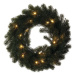EMOS LED vánoční věnec, 40 cm, 2x AA, vnitřní, teplá bílá, časovač