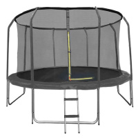 Trampolína COMFORT 366cm černá s žebříkem