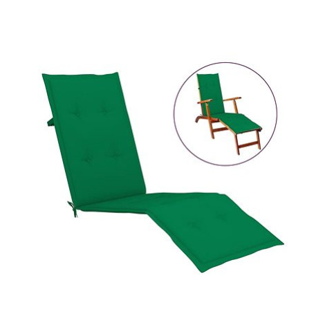 Poduška na polohovací židli zelená (75+105) x 50 x 4 cm SHUMEE