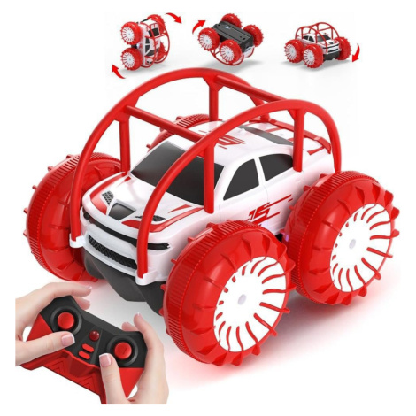 Maxtronic RC obojživelné auto 4WD s LED, 15 km/h, bílo-červené