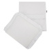 FEEDO Set do kočárku a postýlky s volánky Pure White 30x35 cm , 85x75 cm