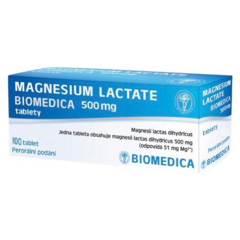 Biomedica Magnesium lactate 500 mg 100 tablet