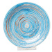 KARE Design Talíř Swirl Blue Ø19cm