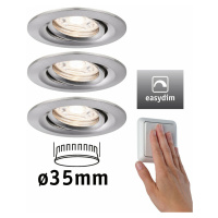 PAULMANN LED vestavné svítidlo Nova mini Plus EasyDim výklopné 3x4,2W 2700K kov kartáčovaný 230V