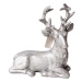 Mondex Figurka ležící jelen SANTA LILA stříbrná