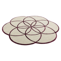 Asiatic London koberce AKCE: 200x200 kytka cm Ručně všívaný kusový koberec Lotus Purple - 200x20