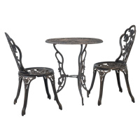 vidaXL 3dílný bistro set litý hliník