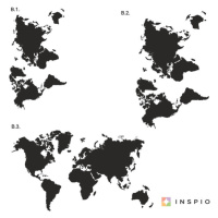 Samolepka na zeď - Mapa světa ve vlastní barvě a velikosti
