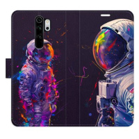 iSaprio Flip pouzdro Neon Astronaut 02 pro Xiaomi Redmi Note 8 Pro