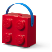 LEGO box s rukojetí - červená