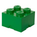 LEGO® úložný box 4 - tmavě zelená 250 x 250 x 180 mm