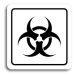 Accept Piktogram "biohazard" (80 × 80 mm) (bílá tabulka - černý tisk)