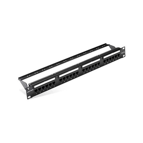 Vention Cat.5E UTP 24 Ports Keystone Patch Panel Black