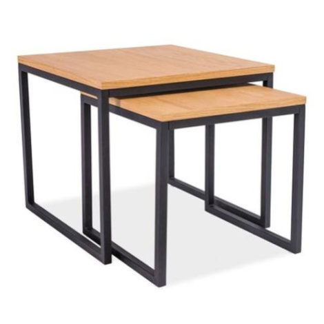 Přístavný stolek LORGU 1 dub/černá