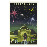 Obrazová reprodukce Vintage Travel Poster (Copenhagen), 26.7 × 40 cm