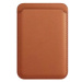 AlzaGuard Genuine Leather Wallet Compatible with Magsafe sedlově hnědá