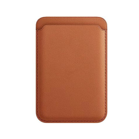 AlzaGuard Genuine Leather Wallet Compatible with Magsafe sedlově hnědá