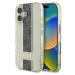 Guess IML Middle 4G Stripe kryt pro iPhone 16 hnědý