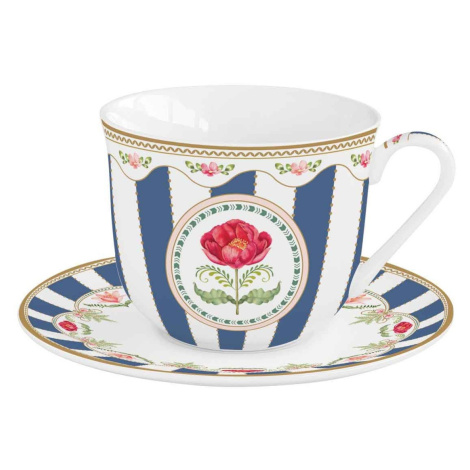 Easy Life Porcelánový šálek a podšálek Flowery