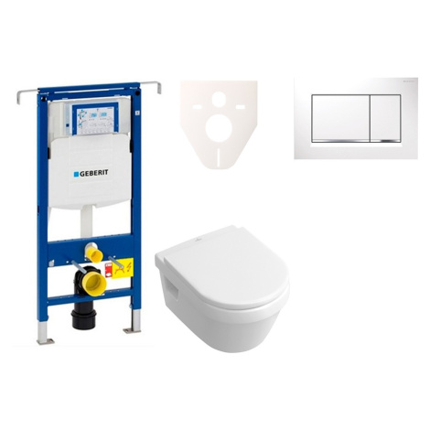 Cenově zvýhodněný závěsný WC set Geberit do lehkých stěn / předstěnová montáž+ WC Villeroy & Boc Villeroy & Boch