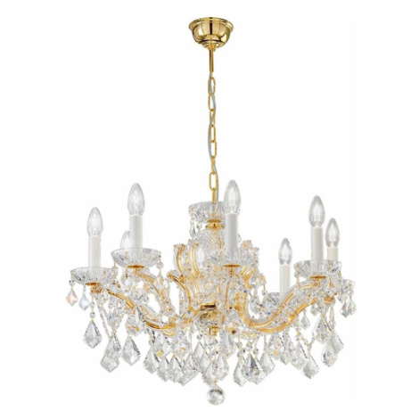Kolarz 3149.88.3.KoT - Křišťálový lustr MARIA LOUISE 8xE14/40W/230V 24K zlato 3149.88.3.KoT AUSTROLUX BY KOLARZ