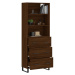 vidaXL Skříň highboard hnědý dub 69,5 x 34 x 180 cm kompozitní dřevo