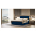 SFAB Kontinentální čalouněná postel VENUS (90x200 cm) Látka Velutto: Velutto 25 - Námořnická mod