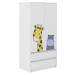 Dětská šatní skříň s velkou žirafou 180x55x90 cm