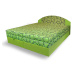 Polohovací čalouněná postel RUDY 180x200 cm, zelená látka