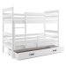 BMS Dětská patrová postel ERYK | bílá Barva: bílá / šedá, Rozměr: 190 x 80 cm