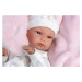 Llorens 63598 NEW BORN HOLČIČKA - realistická panenka miminko s celovinylovým tělem - 35 cm