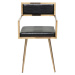 KARE Design Zlatočerná polstrovaná židle s područkami Jazz Rosegold
