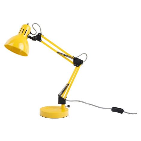 Světle žlutá stolní lampa s kovovým stínidlem (výška 52 cm) Funky Hobby – Leitmotiv