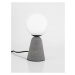 NOVA LUCE stolní lampa ZERO šedý beton a opálové sklo G9 1x5W 230V IP20 bez žárovky 9577010