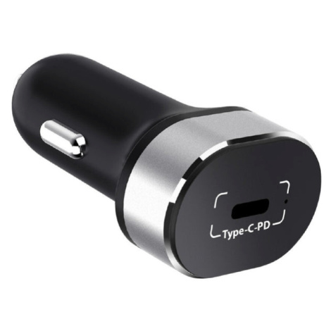 Nabíječka do auta WG USB-C, 18W + kabel USB-C na USB-C, černá Winner Group