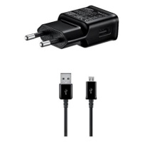 Samsung cestovní nabíječka 15W + microUSB datový kabel Black (Bulk)