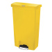 Rubbermaid Odpadkový koš s pedálem SLIM JIM®, objem 68 l, š x v x h 322 x 803 x 500 mm, žlutá