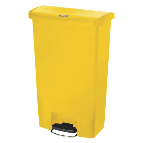 Rubbermaid Odpadkový koš s pedálem SLIM JIM®, objem 68 l, š x v x h 322 x 803 x 500 mm, žlutá